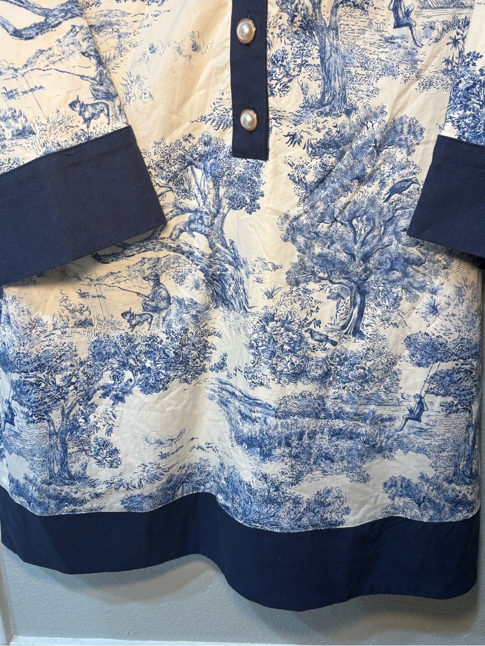 Entro Women’s EMMA TOILE DRESS - NAVY BLUE Size Medium NWT - Picture 13 of 16